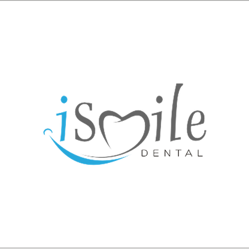 Create a simple logo for iSMILE Dental (lowercase i, uppercase SMILE ...