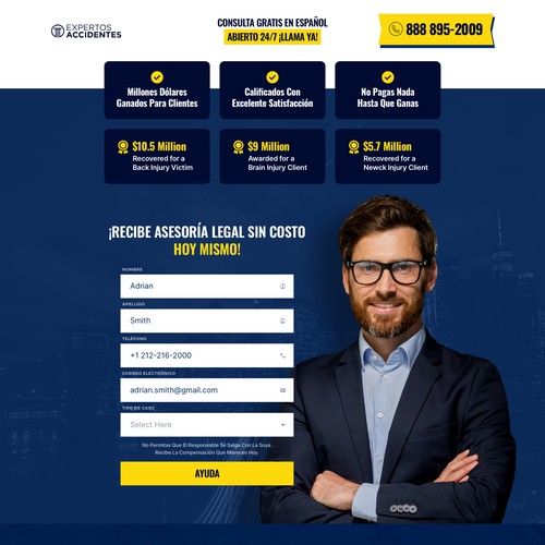 Landing page design contest entry by keilaMaria