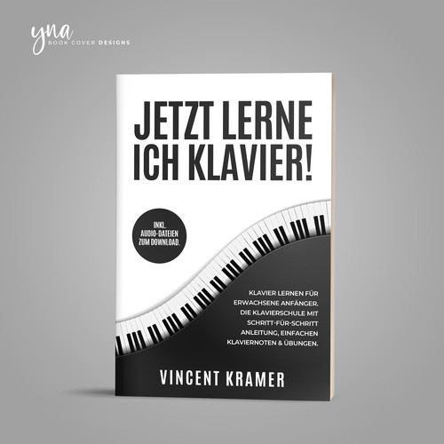 Design a book cover for a piano school for adults! Design by Yna