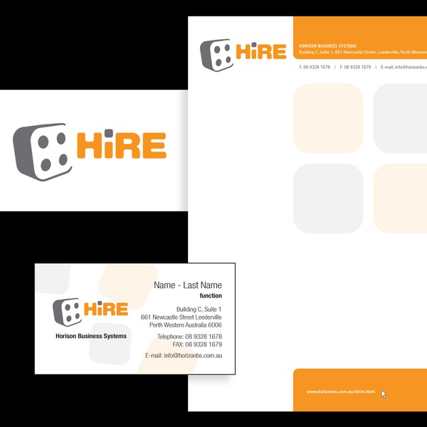 Design by Opositorum titled "4Hire logo and stationary"