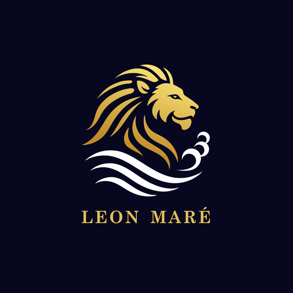 Luxury Lion and Wave Logo Concept for Leon Maré