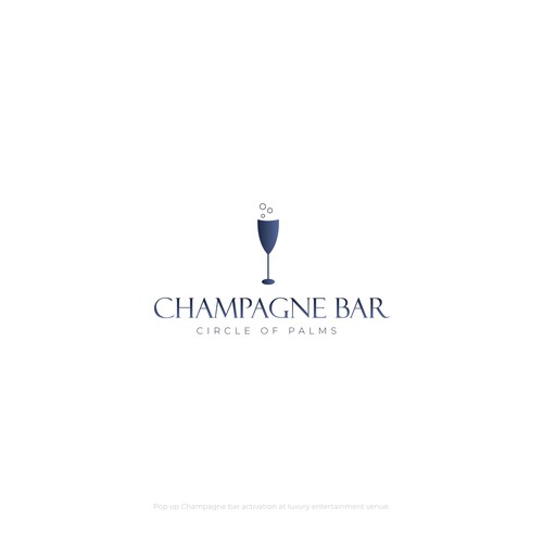 Luxury and modern Champagne Bar logo Design by Miloš Ostojić