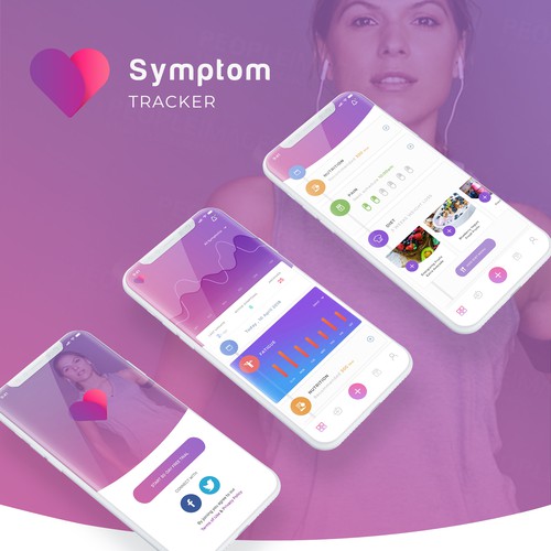 Design a beautiful, professional UI for a Symptom Tracker app Design by Seno Aji