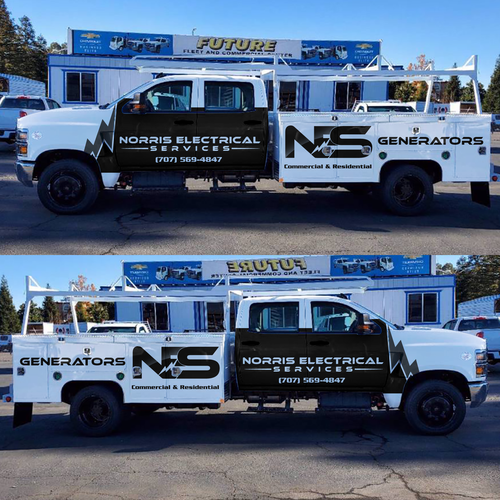 Electrical company needs a new truck wrap! Design by theANUNGs