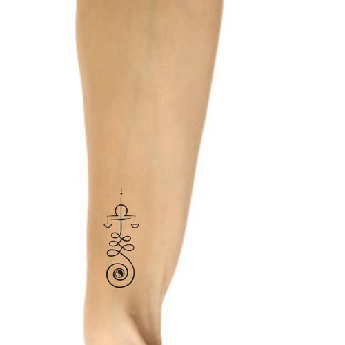 Unalome/Libra Scales Wrist Tattoo Design by RadeM
