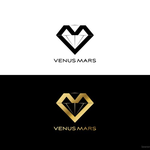 Create a visually dynamic logo for Venus Mars Design réalisé par lawrenceantaran