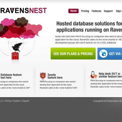 New website design wanted for Raven's Nest Réalisé par GETCREATED