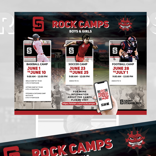 Design a catchy flyer to promote our upcoming sports camps Diseño de elize°