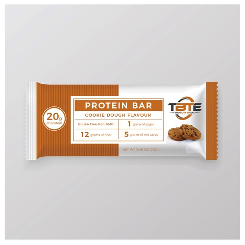 Design a unique protein bar wrapper for Too Busy To Eat Design réalisé par The Kings Jewels