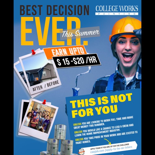 Summer Job Full Page Magazine Ad Design by ArtRevolution