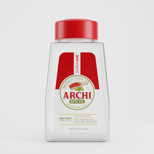We need a modern eye catching label for a premium seasoning brand Design by Dedi Santosa