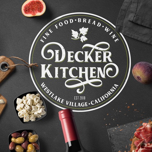 Create a rustic artisan logo for Decker Kitchen Design by Graphema Digital