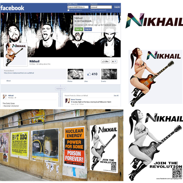 Design by d'Agnannda titled "Poster design for Nikhail, Australian band"