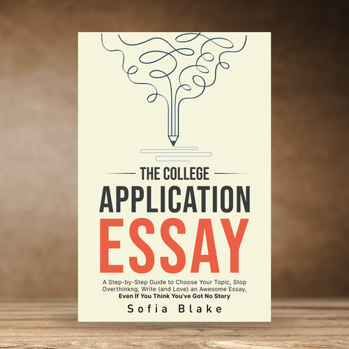 Sharp, fun, upbeat design for a book cover on writing for college applicants Design by praveen007