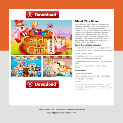 landing page for InstaGaming.org Design by WOWmaker
