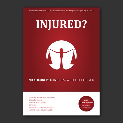 Personal injury lawyer needs eye-catching print ad | Other business or ...