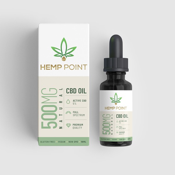 Design by PaolaBttn titled "CBD Oil product identity. Box and label design"