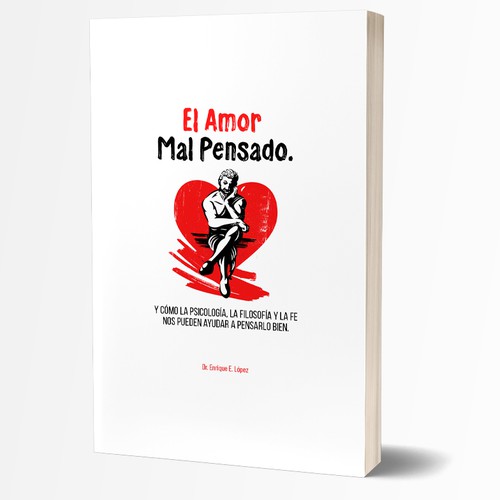 Design a book cover about love from a socially critic but positive perspective. Design by Sebastian ✅