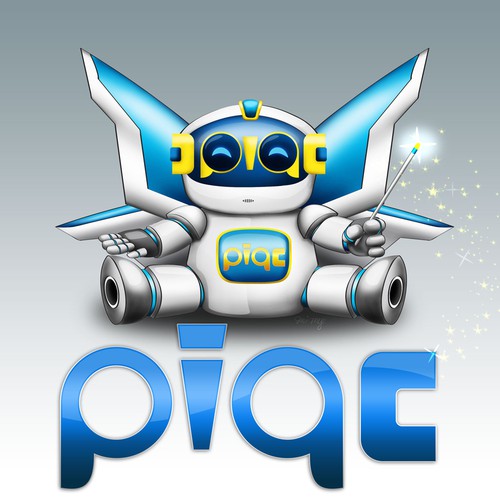 Pixar-esque Mascot & Logo - Cute, Modern, 3D Robot-Pixie Design by geeluscious
