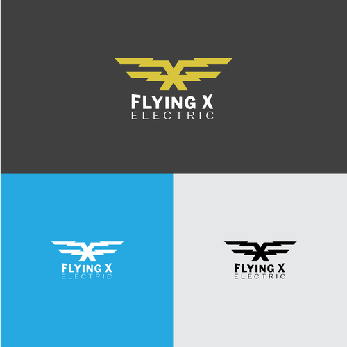 Flying X Electric Logo Design by Inktrovert_Dilla