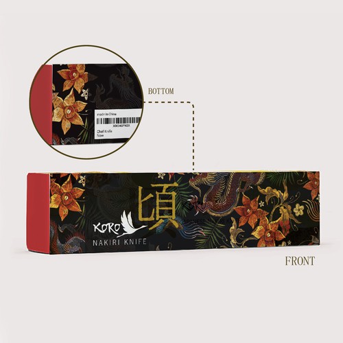 Japanese Nakiri Knife Gift Box Design by migoibonmat