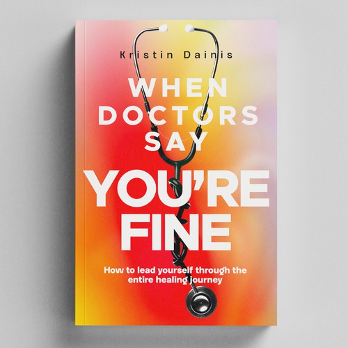 Design a bold book cover to help chronically undiagnosed patients find answers and heal. Design by semnitz™