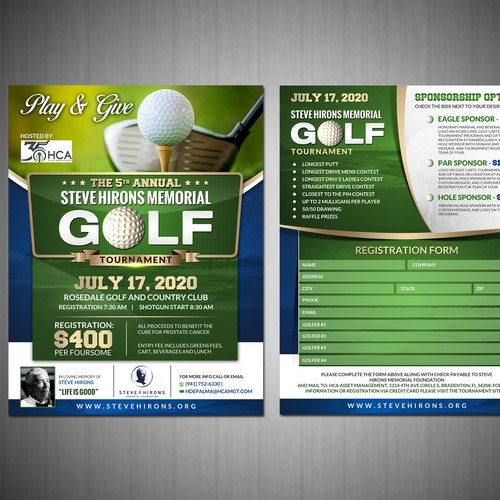 Golf Tournament Opportunities / Sponsorship Flyer Digital 