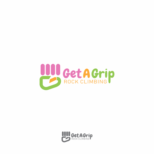 Get A Grip! Rock Climbing logo design Design von tembangraras