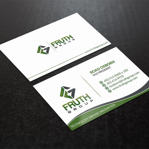 New High Tech Business Cards for High Tech Company Diseño de Nuhan Enterprise IT