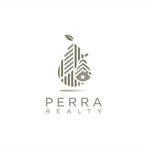 Pear shaped logo relaying Apartment & House - Graphic Only | Logo ...
