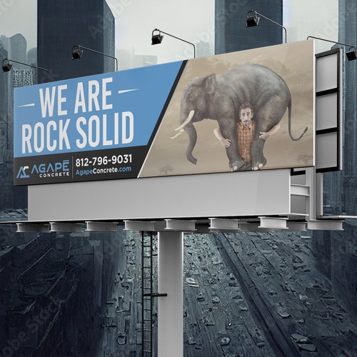 AN AMAZING CONCRETE COMPANY BILLBOARD NEEDED Aprox 14’ tall and 48’ wide Design by icon89GraPhicDeSign