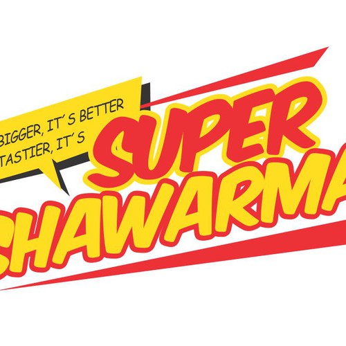 logo for Super Shawarma Diseño de Adrian Medel Aceiro