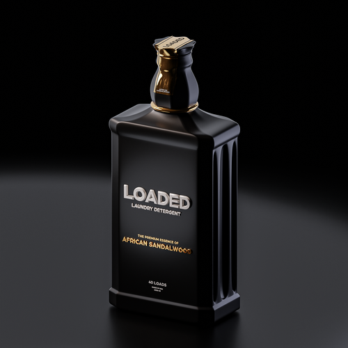 Masculine Cologne-Scented Laundry Detergent Bottle Diseño de MaisonHueco™