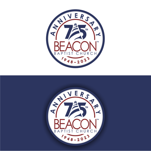 Beacon Baptist Church 75th anniversary logo Design by R_98™