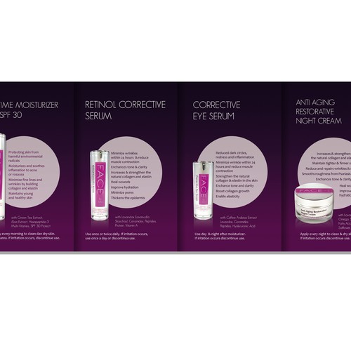 Skin care product brochure Brochure contest