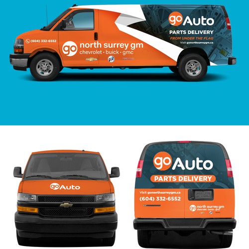 Part Delivery Van Wrap Design by J.F