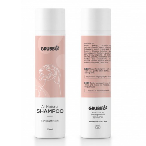 Design label for dog shampoo-ontwerp door intanamir