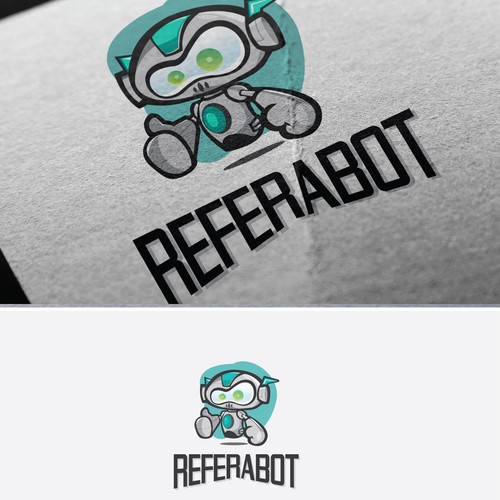 Robot Character/Mascot for Refer-A-Bot Company Design by Galadrielpablo