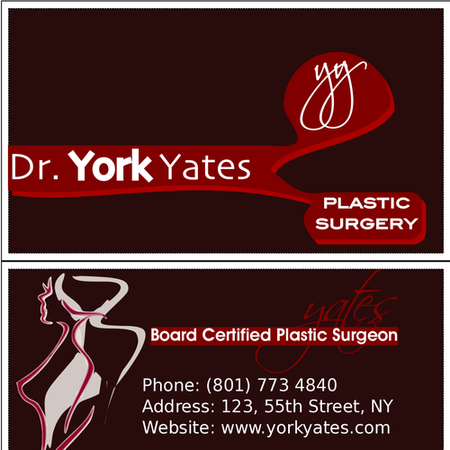 Dr. York Yates Plastic Surgery - business card Design by Benjovengo