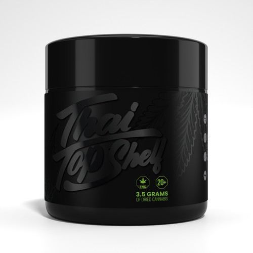 Luxury Cannabis Jar Label Design for High-End Thai Brand Design by CUPEDIUM