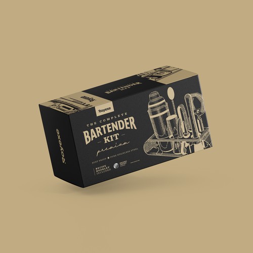 Bartender kit with stand Design by Okti