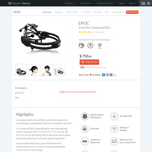 Redesign website for International Award Winning EEG system Design by Crenovates