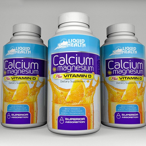 Calcium Magnesium Vitamin Supplement Design réalisé par ....Comartstudios™