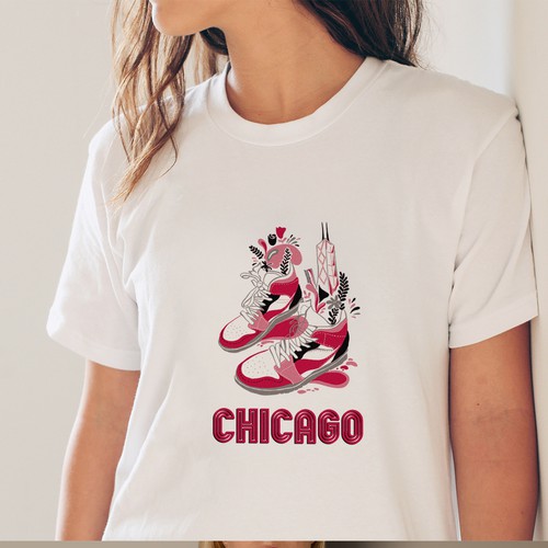 One of a Kind Chicago Themed T-Shirt Design by Giriism