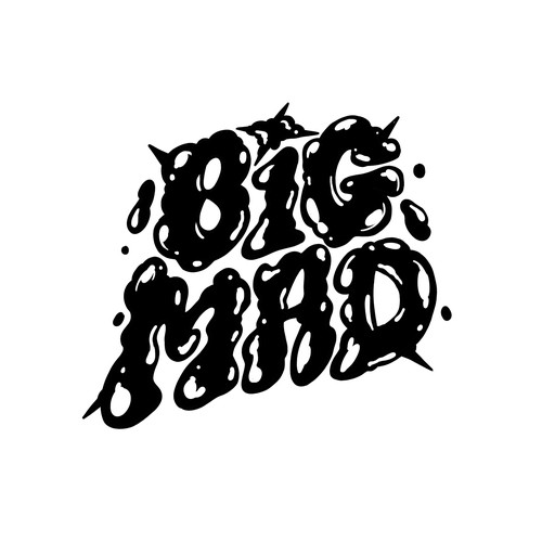 Custom typography logo for Melbourne hardcore band BIG MAD Design by Ace.of.Spikes_Studio