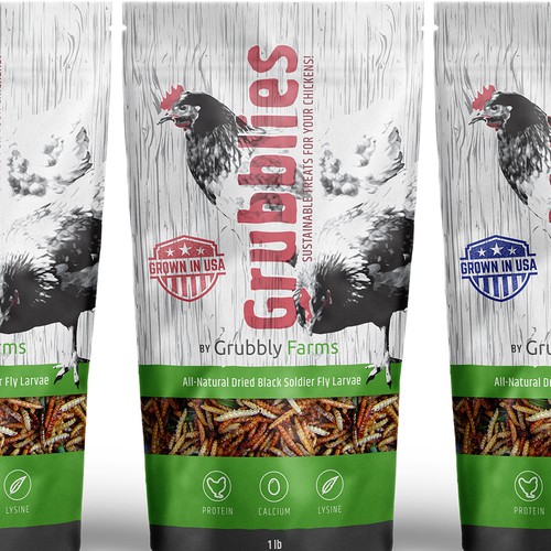 Awesome package needed for pet chicken treats! Design by markomavric