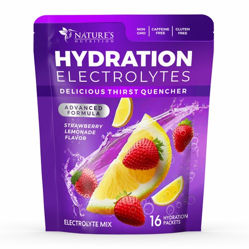 Refreshing Hydration Electrolytes Design Needed for Nature's Nutrition Design by GenScythe