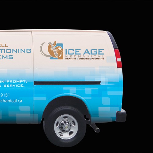 Vehicle signage for Ice Age Mechanical Diseño de FlipVinoya