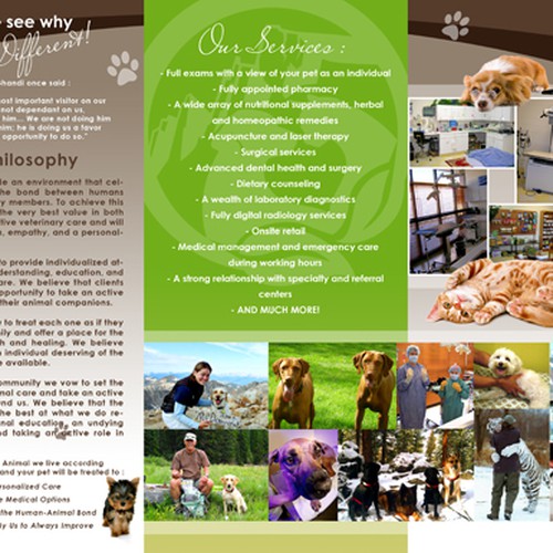 Help us re-brand Boulder's Natural Animal Hospital with a NEW BROCHURE!! Design por Flamerro