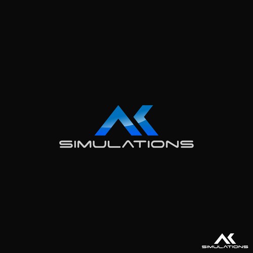 Create a futuristic and catchy logo for AK Simulations Design by De Guia
